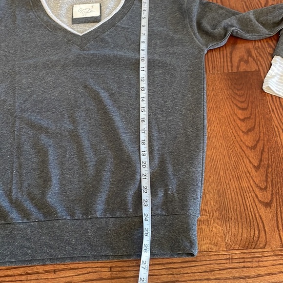 GREY STATE women’s eco friendly V sweatshirt / Terry inside relaxed fit gray M - Picture 12 of 12